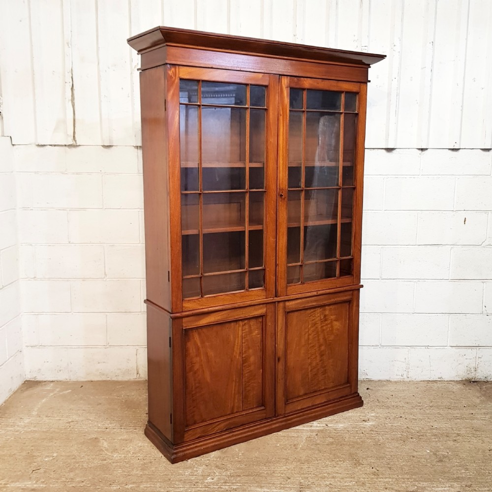 ANTIQUE WILLIAM 1V MAHOGANY HLAZED BOOKCASE C1830 View VI