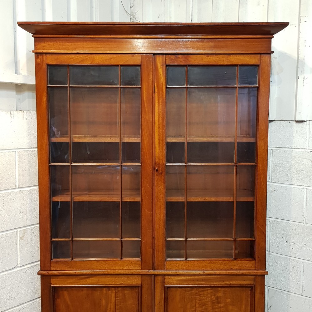 ANTIQUE WILLIAM 1V MAHOGANY HLAZED BOOKCASE C1830 View VII