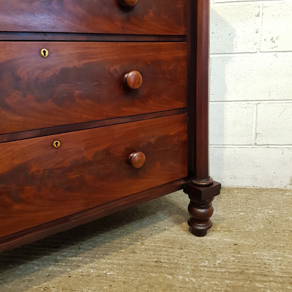 ANTIQUE VICTORIAN MAHOGANY SCOTCH CHEST OF DRAWERS C1870 View VI