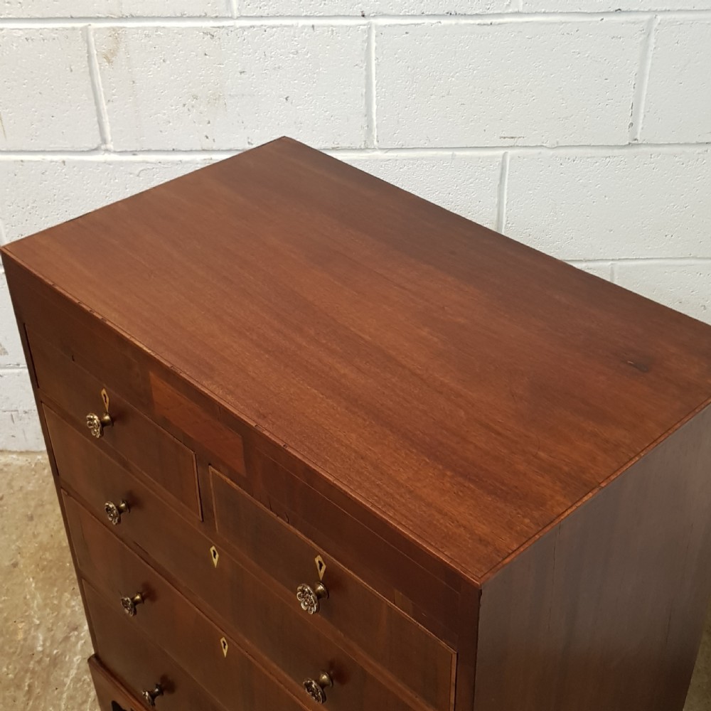 ANTIQUE REGENCY MAHOGANY DWARF CHEST OF DRAWERS C1820 View V