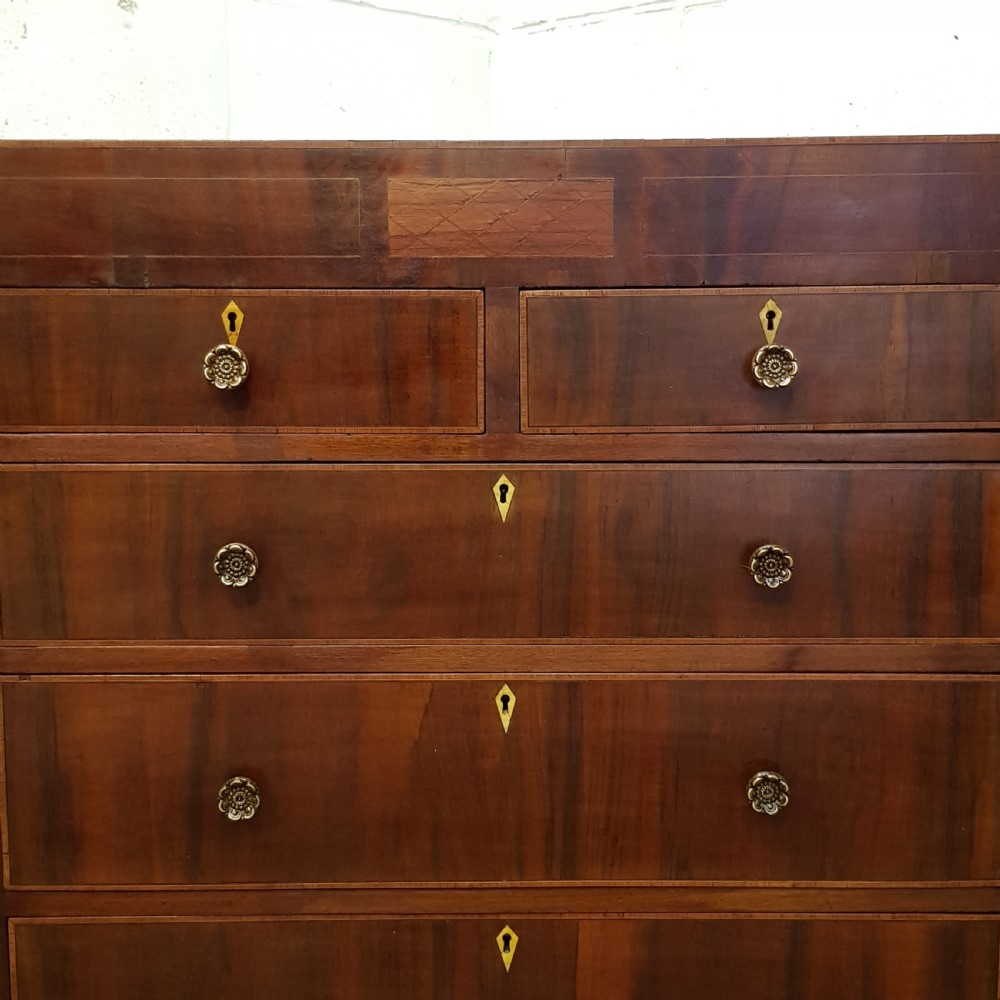 ANTIQUE REGENCY MAHOGANY DWARF CHEST OF DRAWERS C1820 View VI