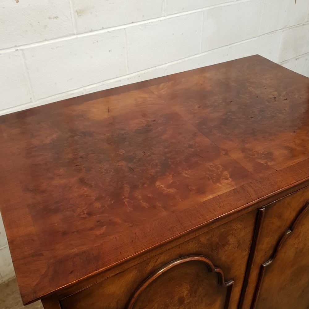 ANTIQUE BURR WALNUT TALLBOY CUPBOARD C1920 View VII