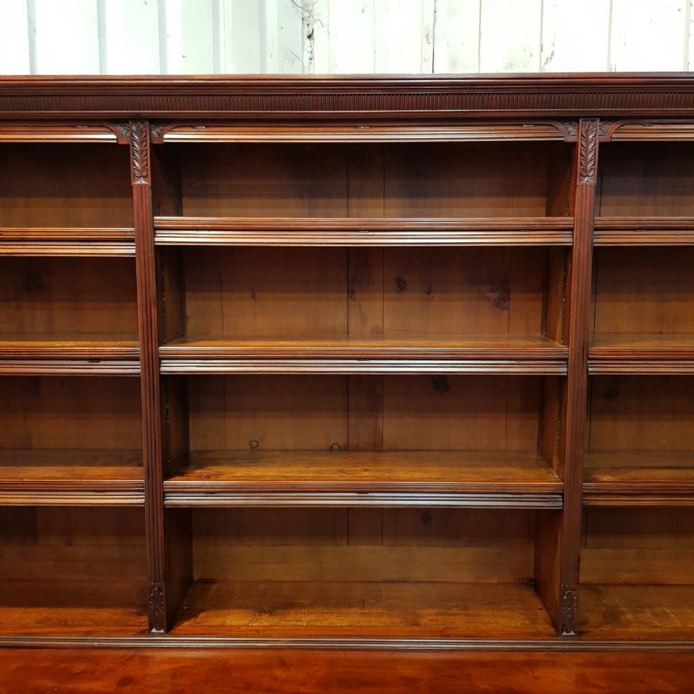 ANTIQUE LATE VICTORIAN MAHOGANY LIBRARY BOOKCASE ON CUPBOARD C1890 View VI