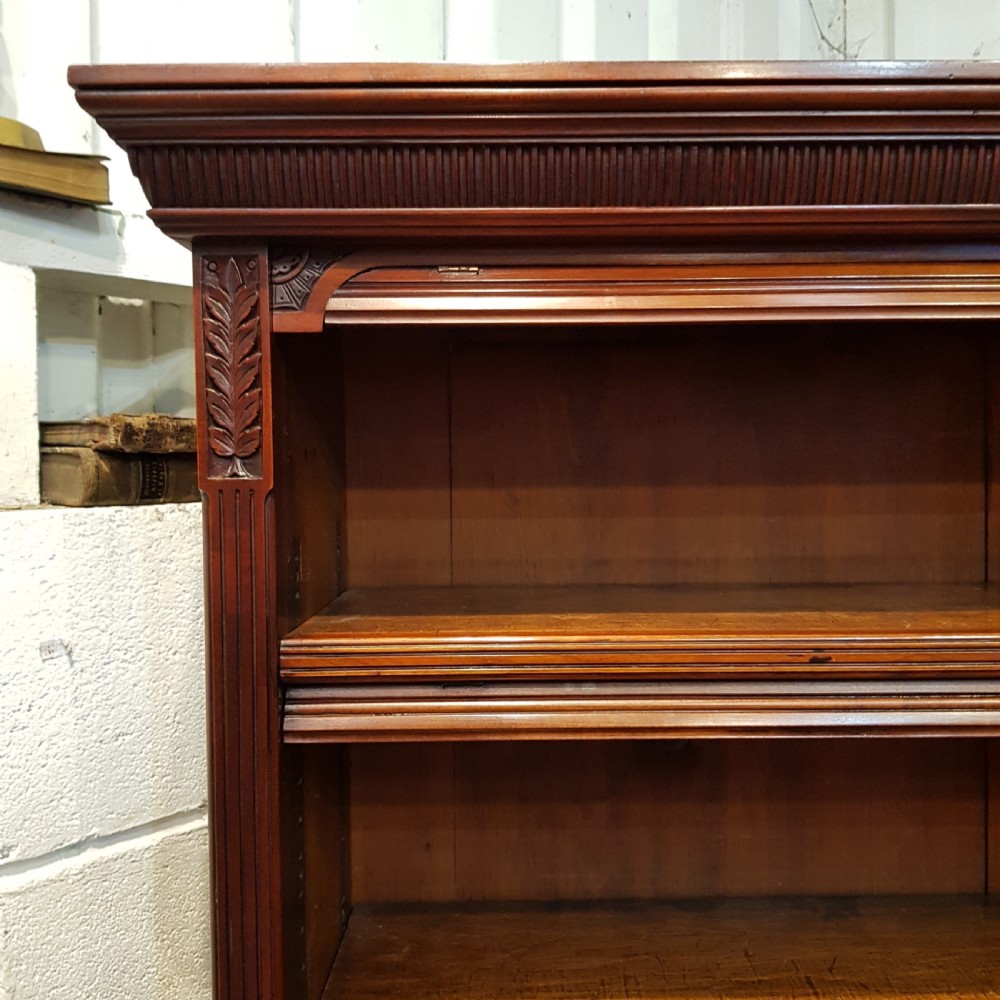 ANTIQUE LATE VICTORIAN MAHOGANY LIBRARY BOOKCASE ON CUPBOARD C1890 View XI