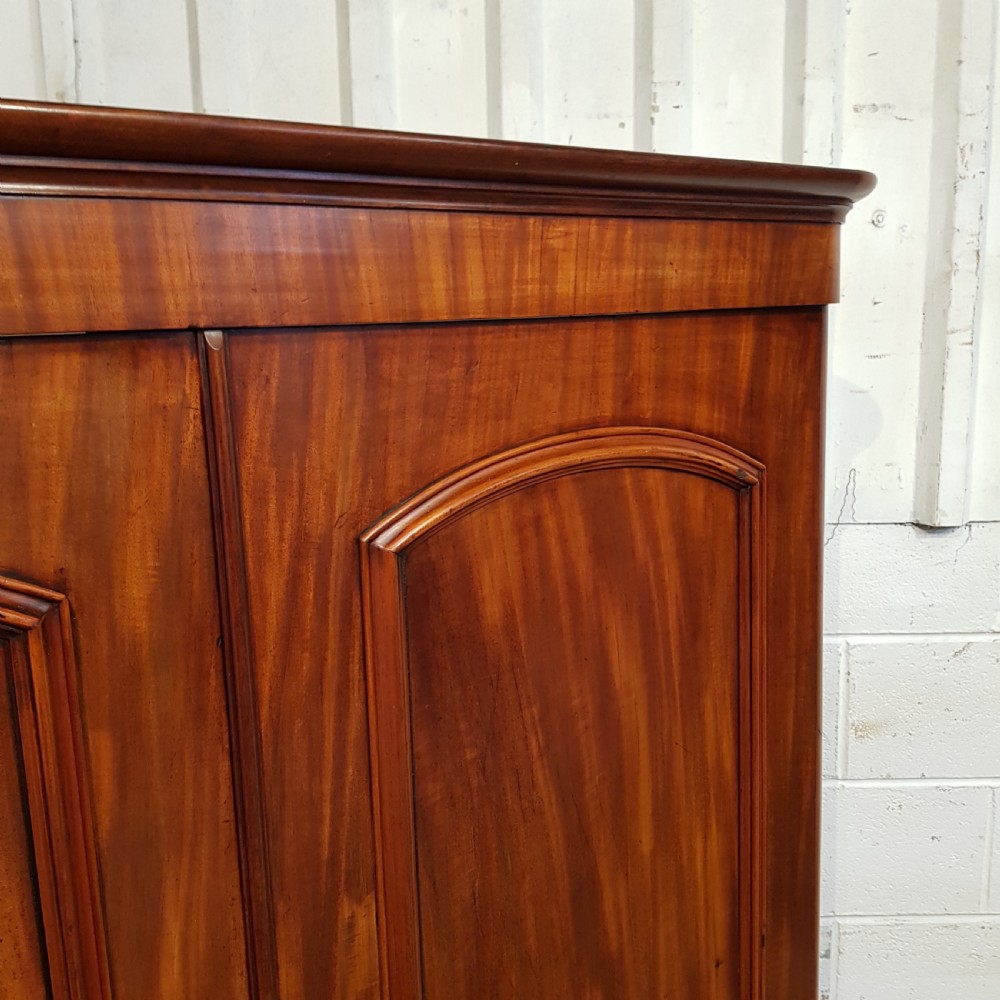 ANTIQUE VICTORIAN MAHOGANY DOUBKE WARDROBE C1880 View IV