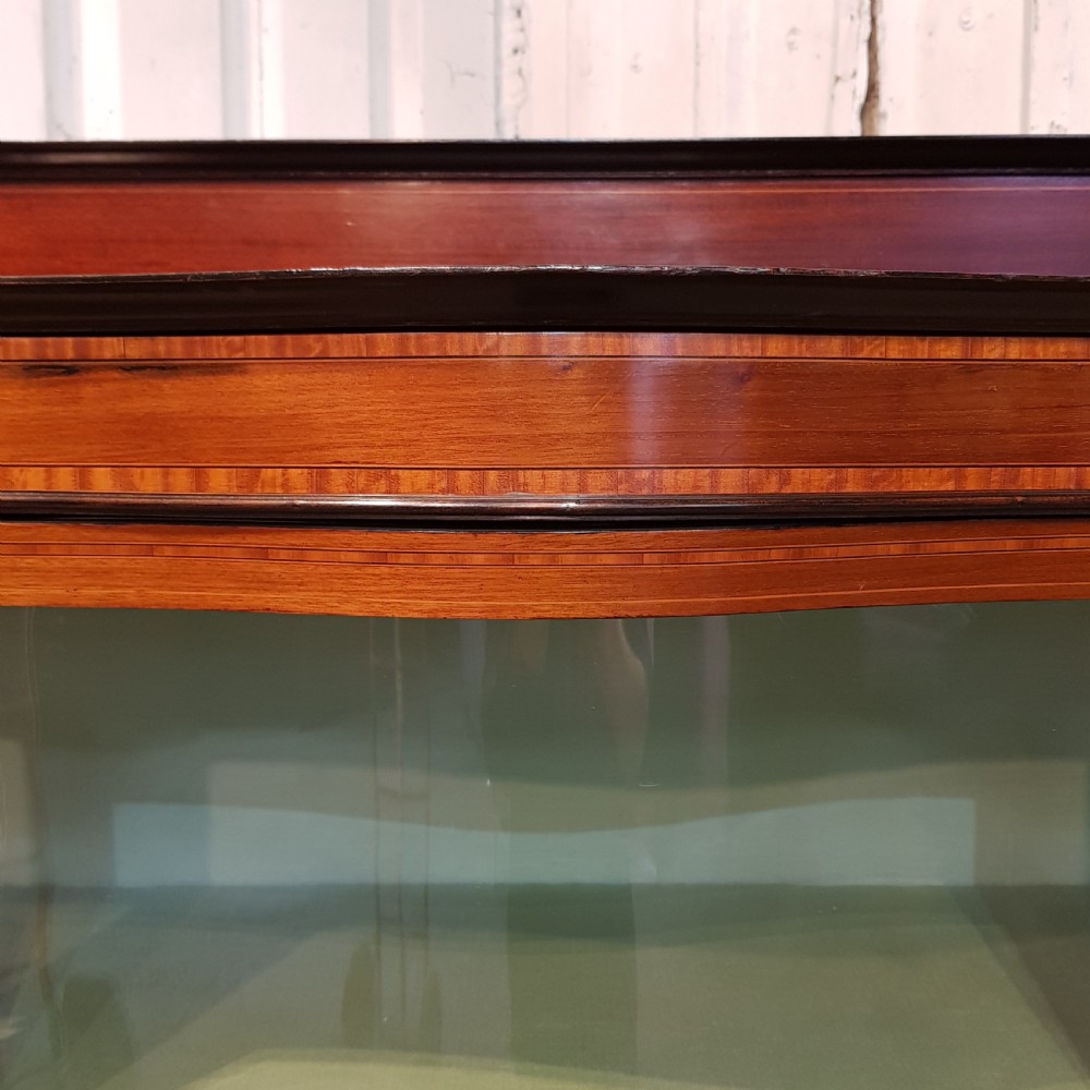 ANTIQUE TALL EDWARDIAN INLAID MAHOGANY CABINET C1900 View VI