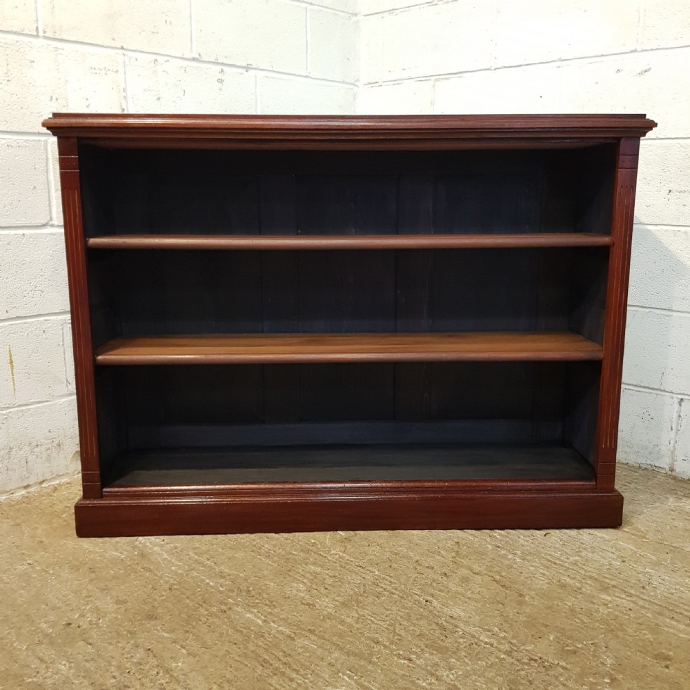 ANTIQUE VICTORIAN  MAHOGANY OPEN BOOKCASE C1880 View III