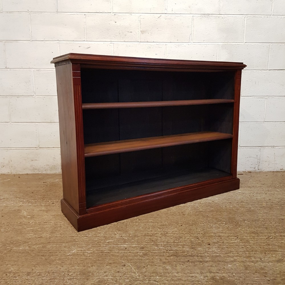 ANTIQUE VICTORIAN  MAHOGANY OPEN BOOKCASE C1880 View IV