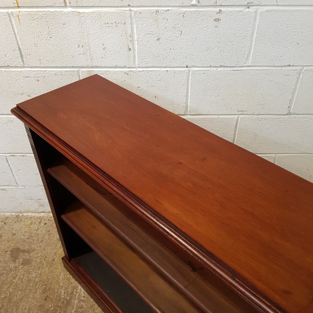 ANTIQUE VICTORIAN  MAHOGANY OPEN BOOKCASE C1880 View VI