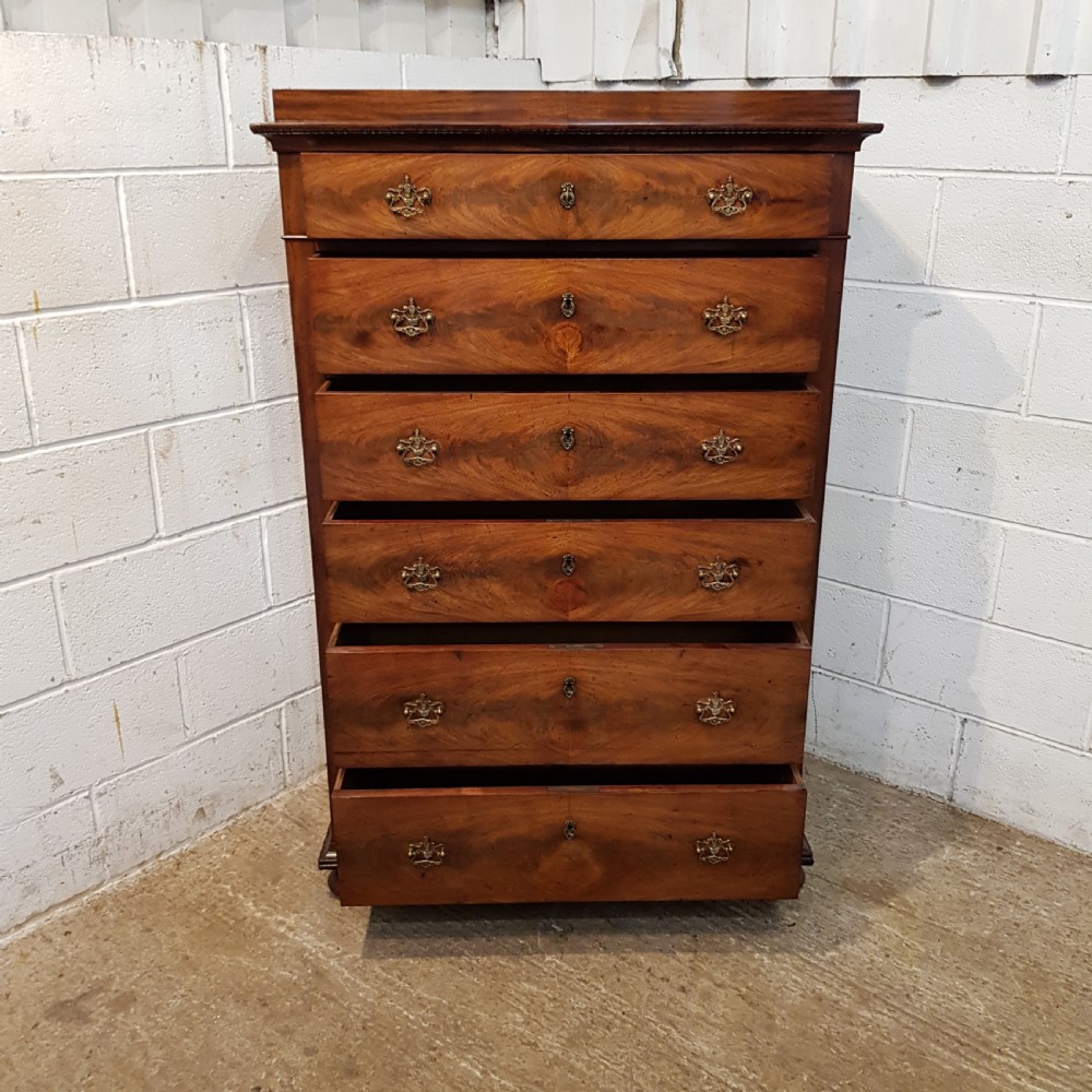 ANTIQUE 19TH CENTURY FLEMISH TALL CHEST OF DRAWERS C1880 View V
