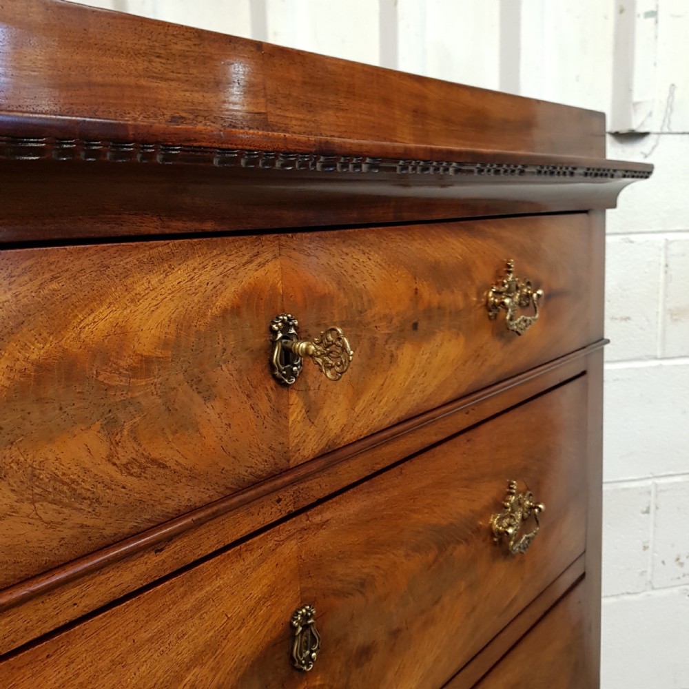 ANTIQUE 19TH CENTURY FLEMISH TALL CHEST OF DRAWERS C1880 View VI