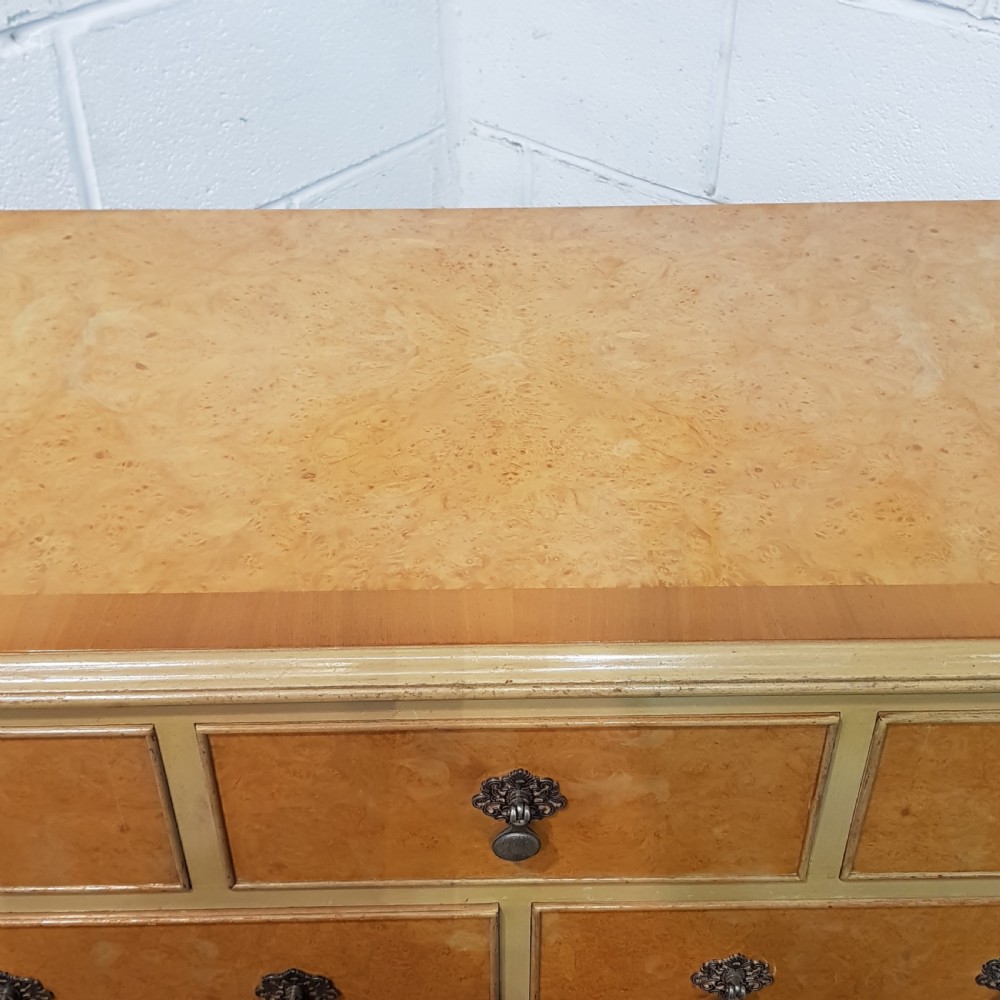 ANTIQUE BLONDE WALNUT CHEST OF DRAWERS C1920 View V