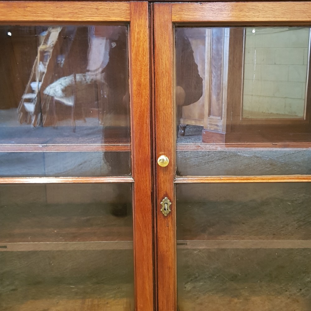 ANTIQUE VICTORIAN MAHOGANY GLAZED BOOKCASE C1880 View VII