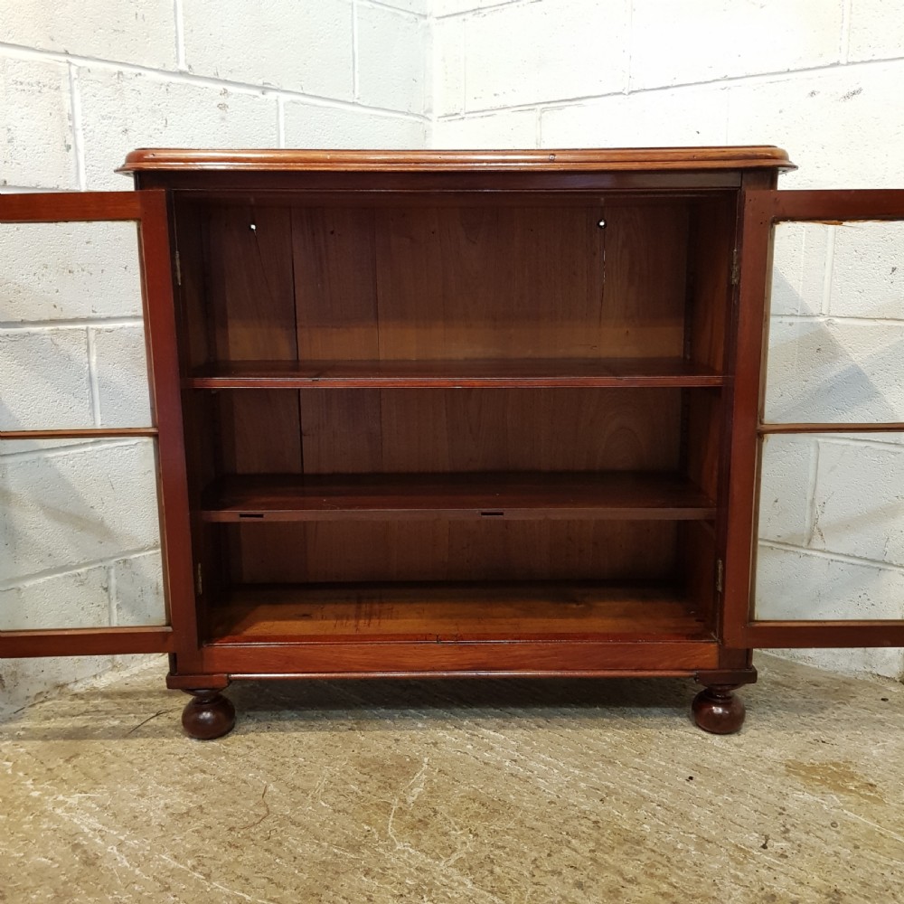 ANTIQUE VICTORIAN MAHOGANY GLAZED BOOKCASE C1880 View VIII