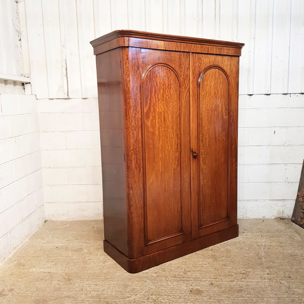 ANTIQUE VICTORIAN MAHOGANY DOUBLE WARDROBE C1880 View VII