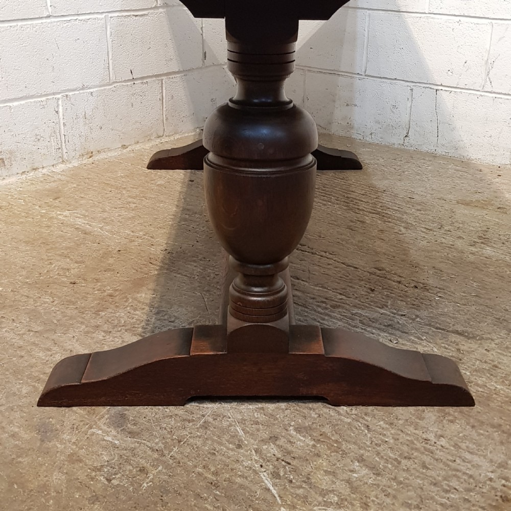 ANTIQUE OAK REFECTORY DINING TABLE C1920 View VI