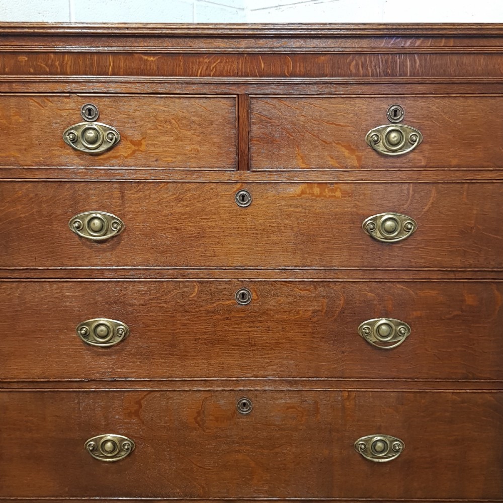 ANTIQUE 18th CENTURY PERIOD COUNTRY OAK CHEST OF DRAWERS C1780 View II