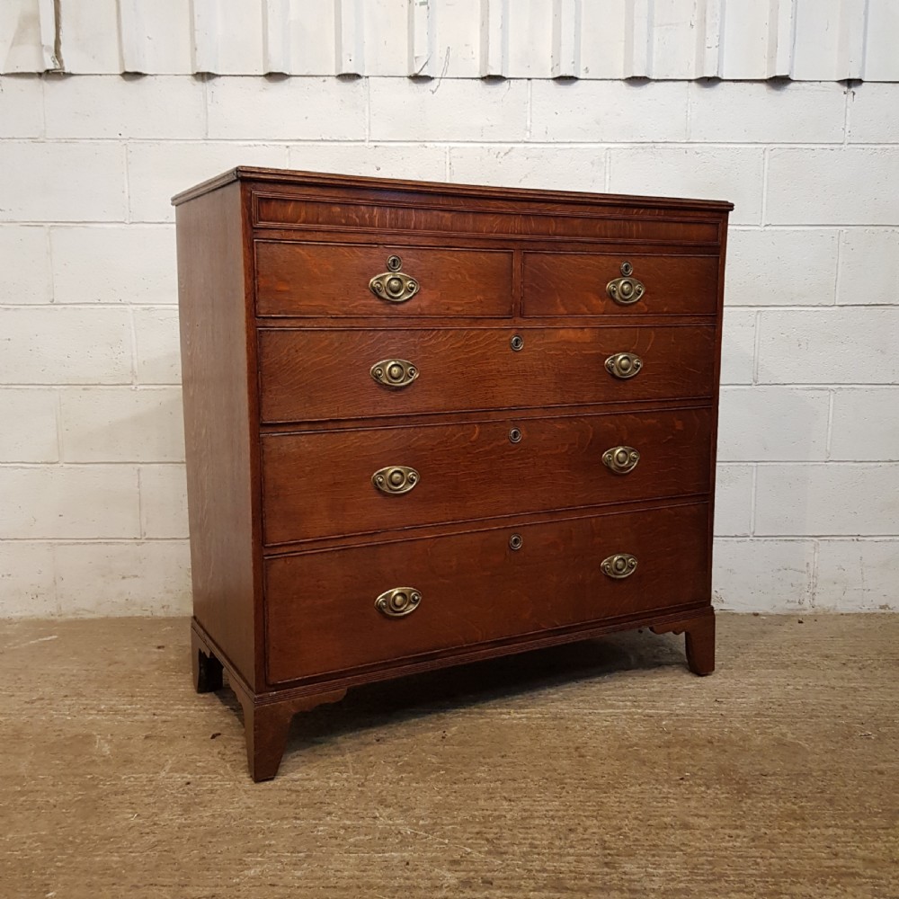 ANTIQUE 18th CENTURY PERIOD COUNTRY OAK CHEST OF DRAWERS C1780 View III
