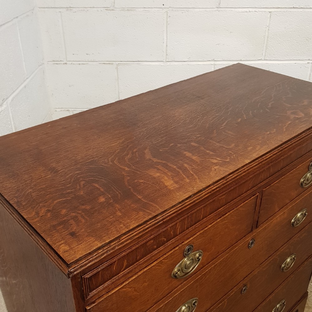 ANTIQUE 18th CENTURY PERIOD COUNTRY OAK CHEST OF DRAWERS C1780 View V