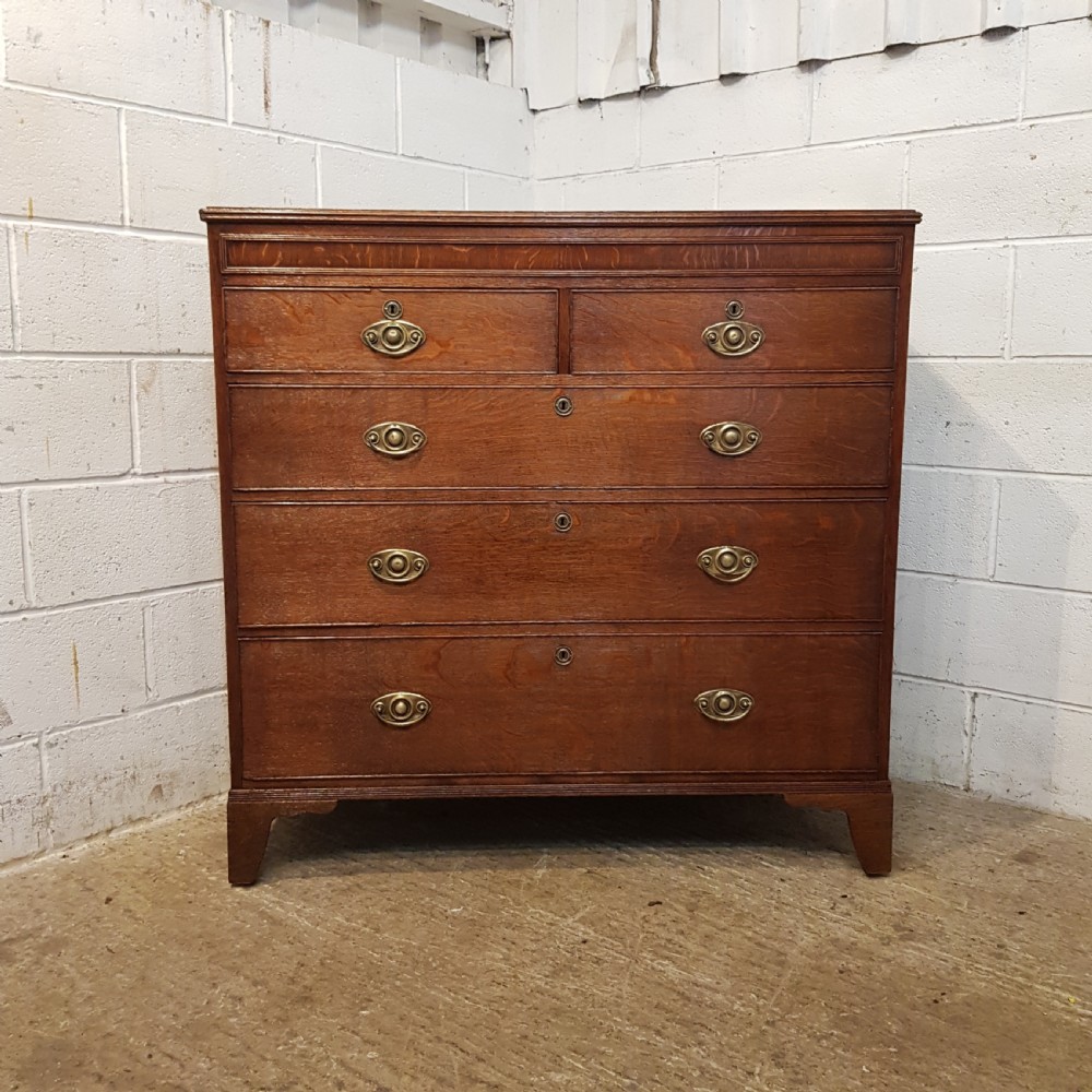 ANTIQUE 18th CENTURY PERIOD COUNTRY OAK CHEST OF DRAWERS C1780 View VI