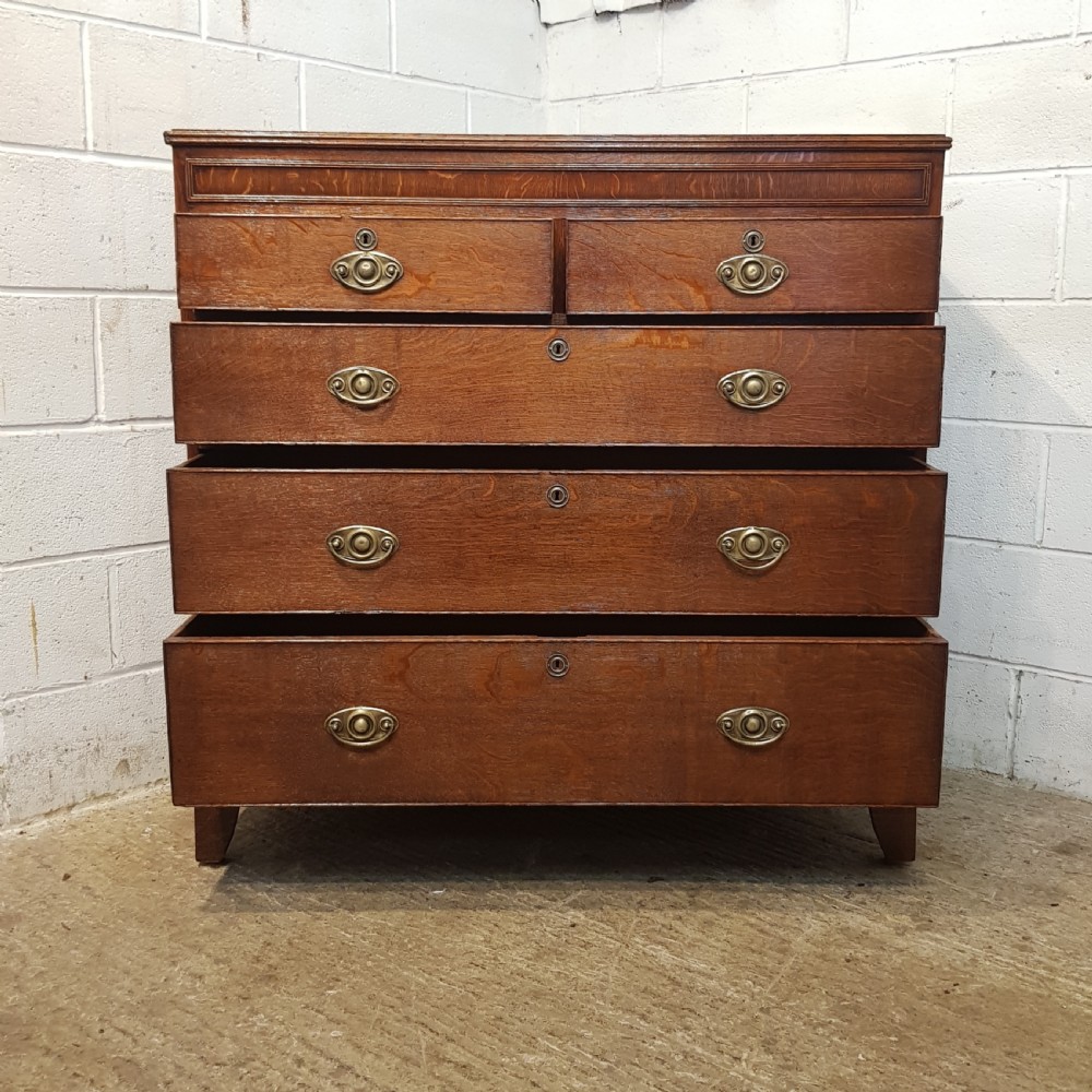 ANTIQUE 18th CENTURY PERIOD COUNTRY OAK CHEST OF DRAWERS C1780 View VII