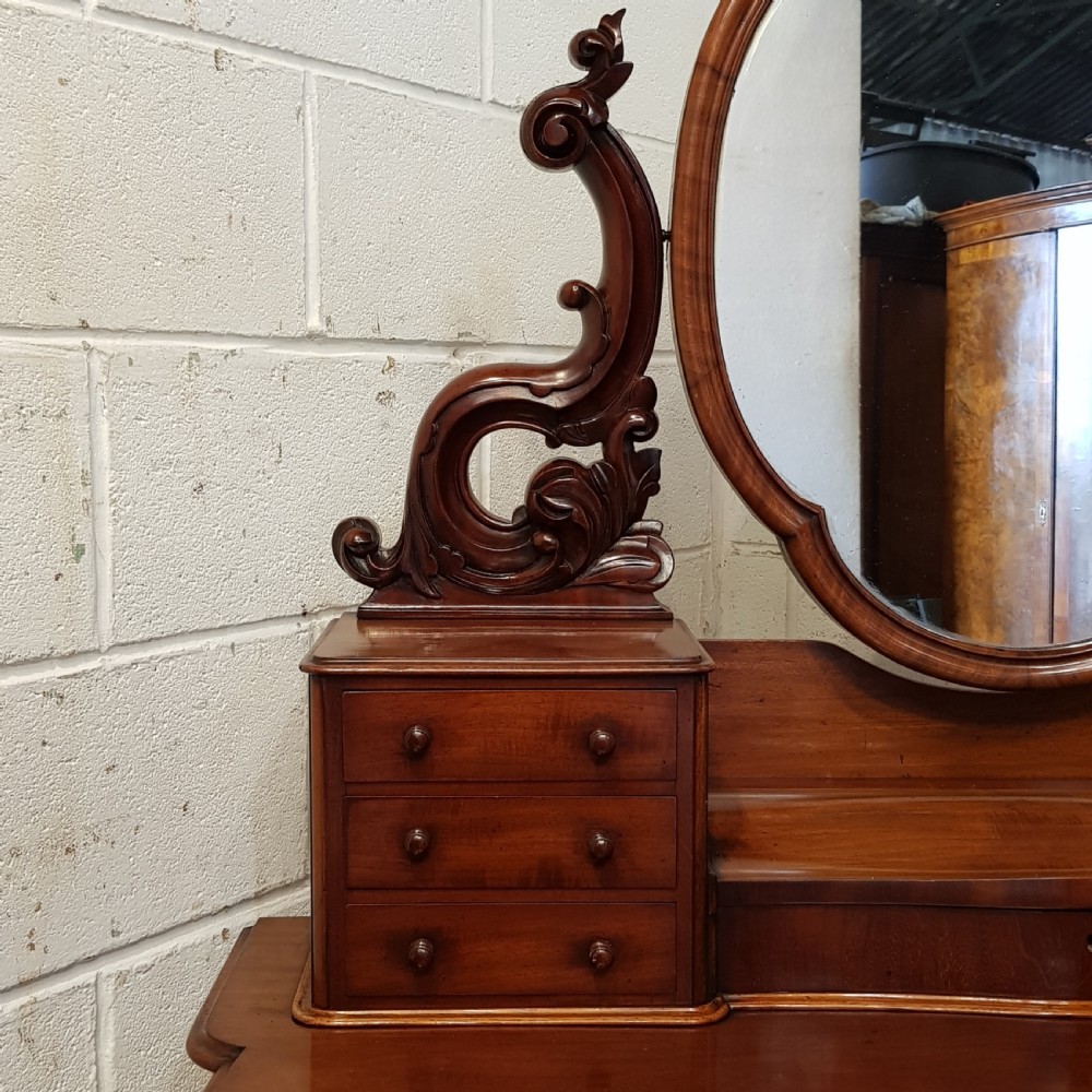 ANTIQUE VICTORIAN MAHOGANY DUCHESS DRESSING TABLE C870 View V