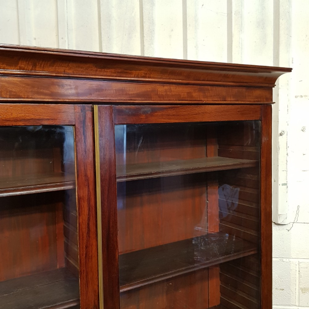 ANTIQUE REGENCY MAHOGANY LIBRARY BOOKCASE C1820 View IV