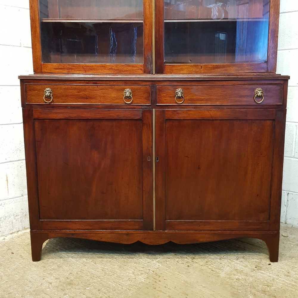 ANTIQUE REGENCY MAHOGANY LIBRARY BOOKCASE C1820 View VI