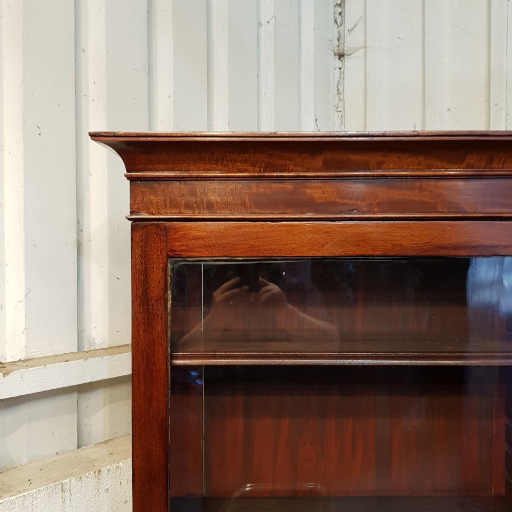 ANTIQUE REGENCY MAHOGANY LIBRARY BOOKCASE C1820 View VII
