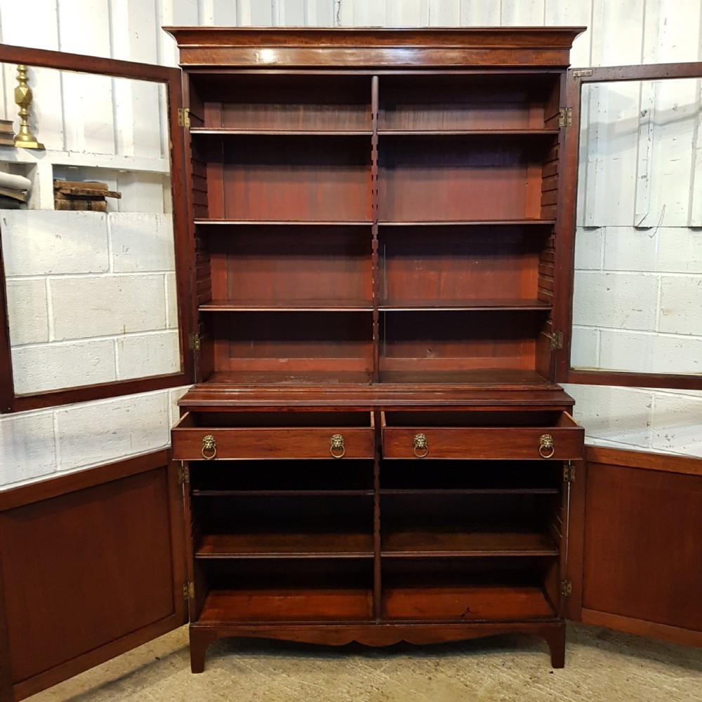 ANTIQUE REGENCY MAHOGANY LIBRARY BOOKCASE C1820 View VIII