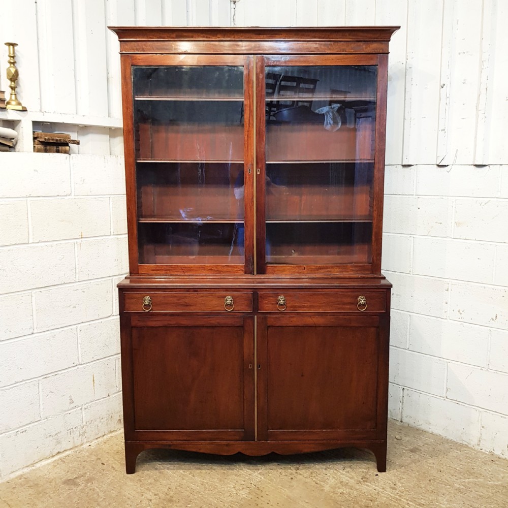 ANTIQUE REGENCY MAHOGANY LIBRARY BOOKCASE C1820 View X