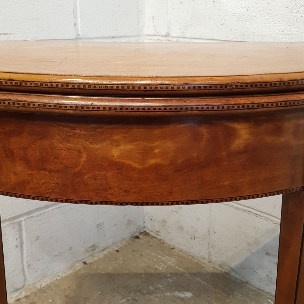 ANTIQUE REGENCY SATINWOOD FOLD OVER. ARD TABLE C1820 View IV