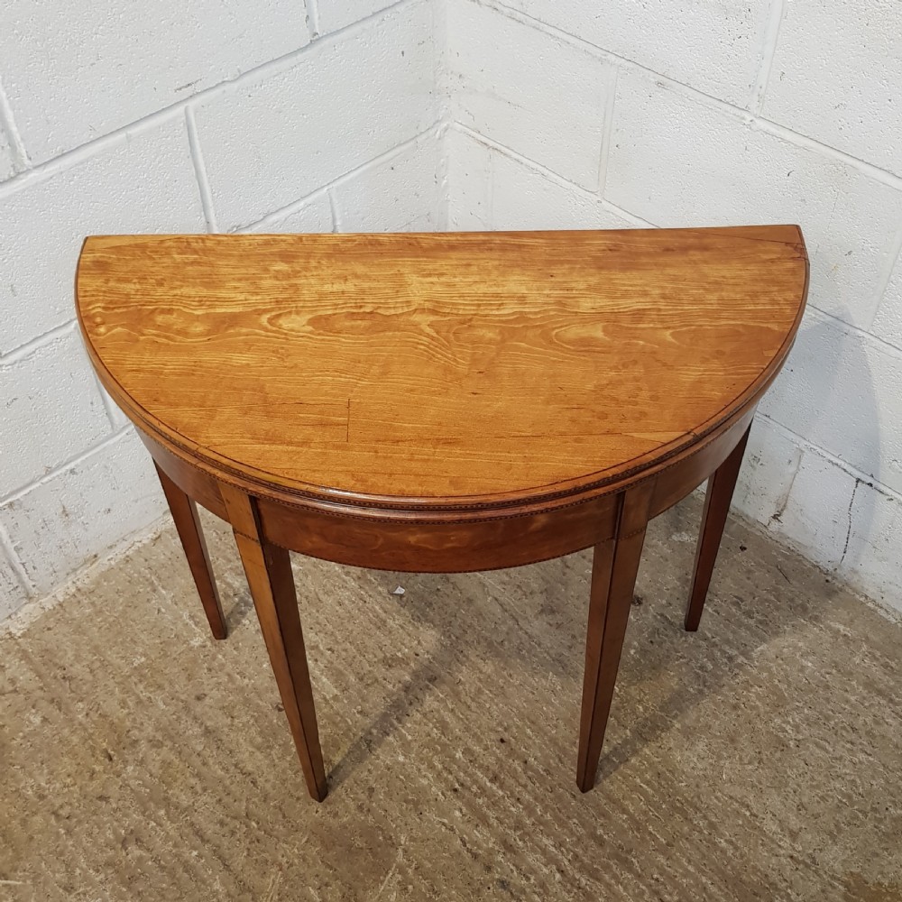ANTIQUE REGENCY SATINWOOD FOLD OVER. ARD TABLE C1820 View VII