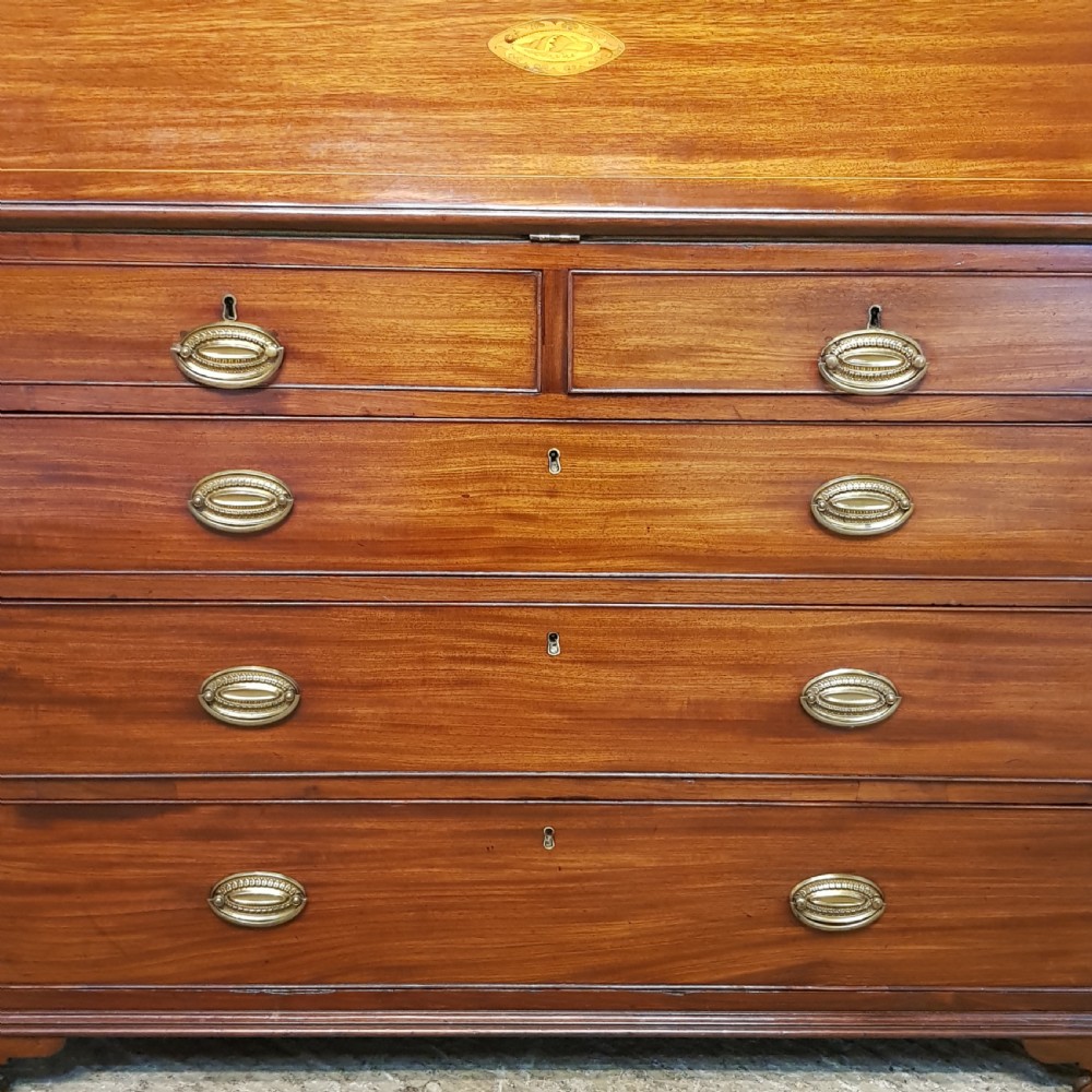 ANTIQUE 18TH CENTURY PERIOD MAHOGANY BUREAU BOOKCASE C1780 View XIII