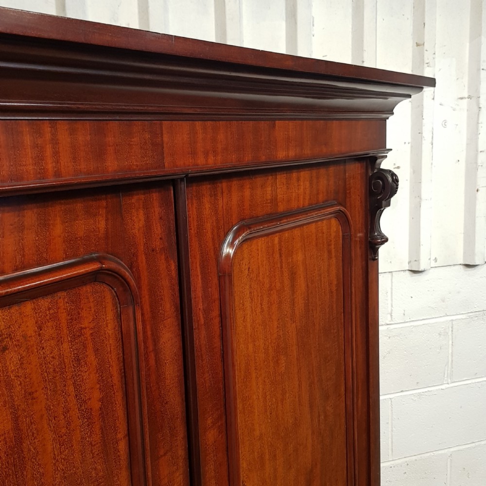 ANTIQUE.VICTORIAN MAHOGANY DOUBLE WARDROBE C1870 View VI