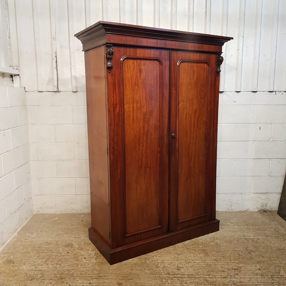 ANTIQUE.VICTORIAN MAHOGANY DOUBLE WARDROBE C1870 View VII