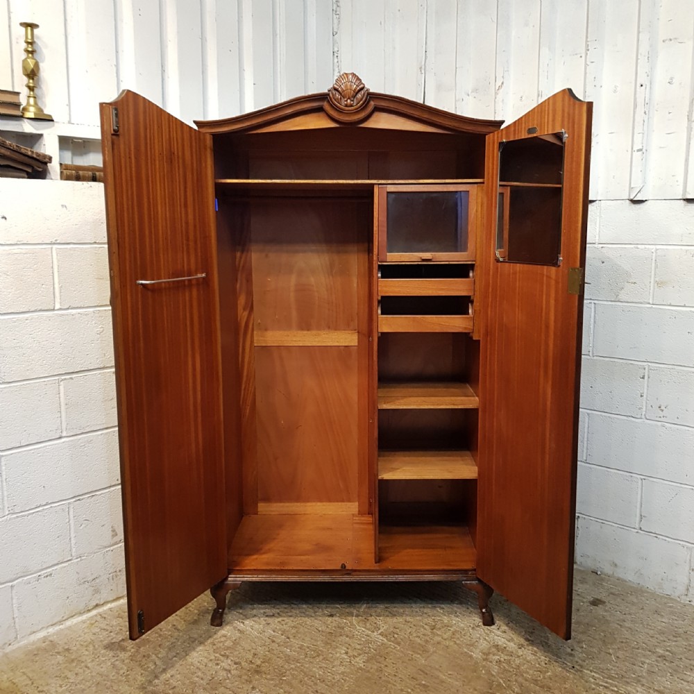 ANTIQUE WARING & GILLOWS  BURR WALNUT QUEEN ANEE FITTED WARDROBE C1920 View VI