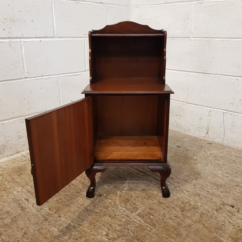 ANTIQUE PAIR WALNUT BEDSIDE CABINETS C1920 View III