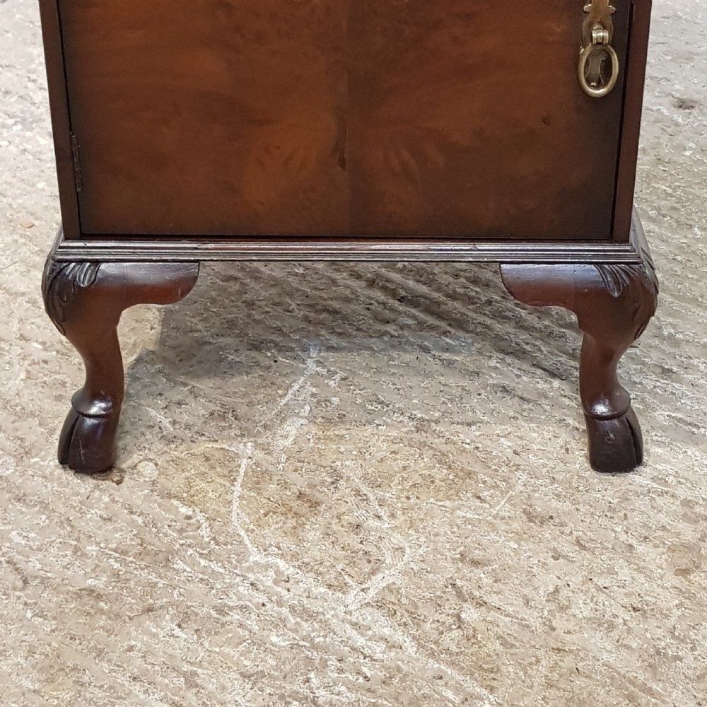 ANTIQUE PAIR WALNUT BEDSIDE CABINETS C1920 View V
