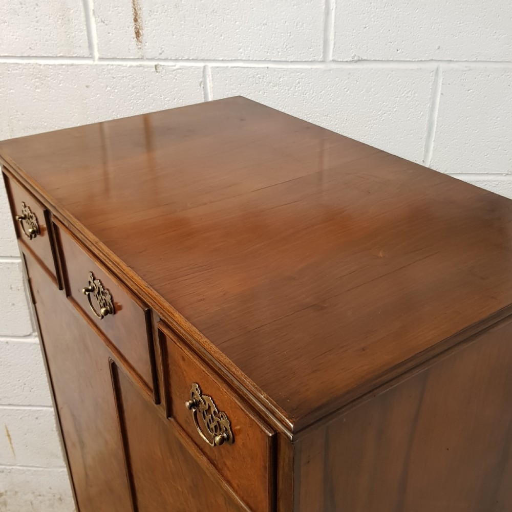 ANTIQUE BURR WALNUT TALL BOY CABINET C1920 View VII