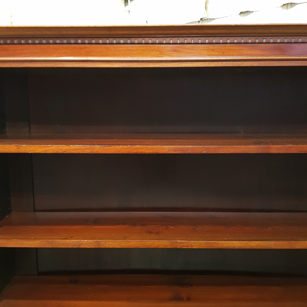 ANTIQUE EDWARDIAN MAHOGANY OPEN BOOKCASE C1900 View IV