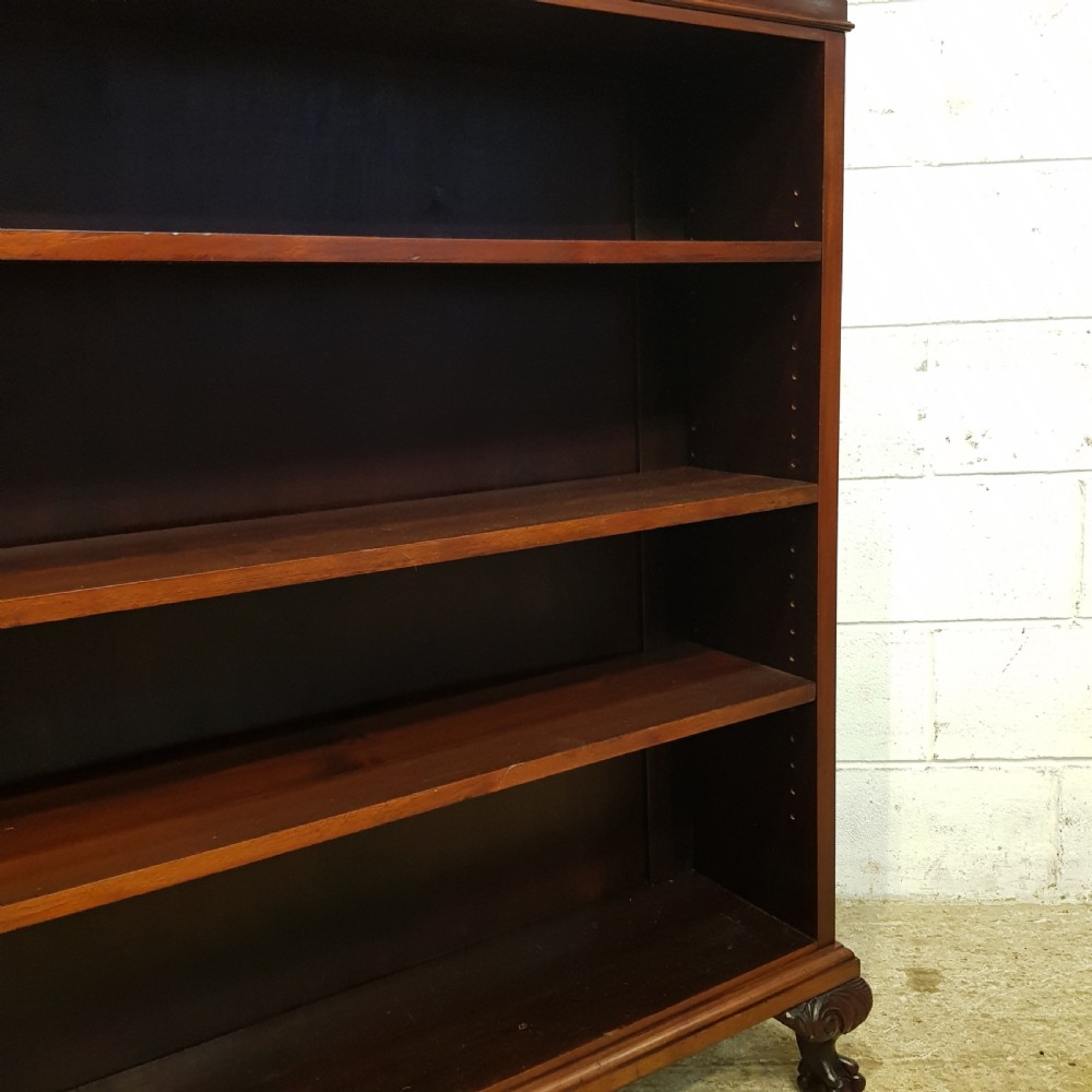 ANTIQUE EDWARDIAN MAHOGANY OPEN BOOKCASE C1900 View VII