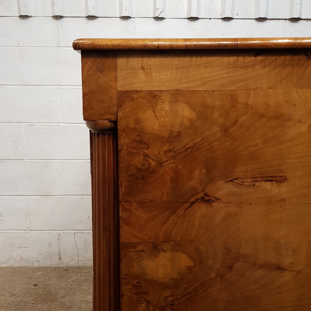 ANTIQUE VICTORIAN BURR WALNUT SCOTCH  CHEST OF DRAWERS C1880 View IX