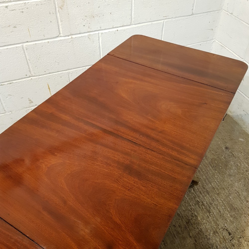 ANTIQUE REGENCY MAHOGANY DROP LEAF SOFA TABLE C1820 View VI