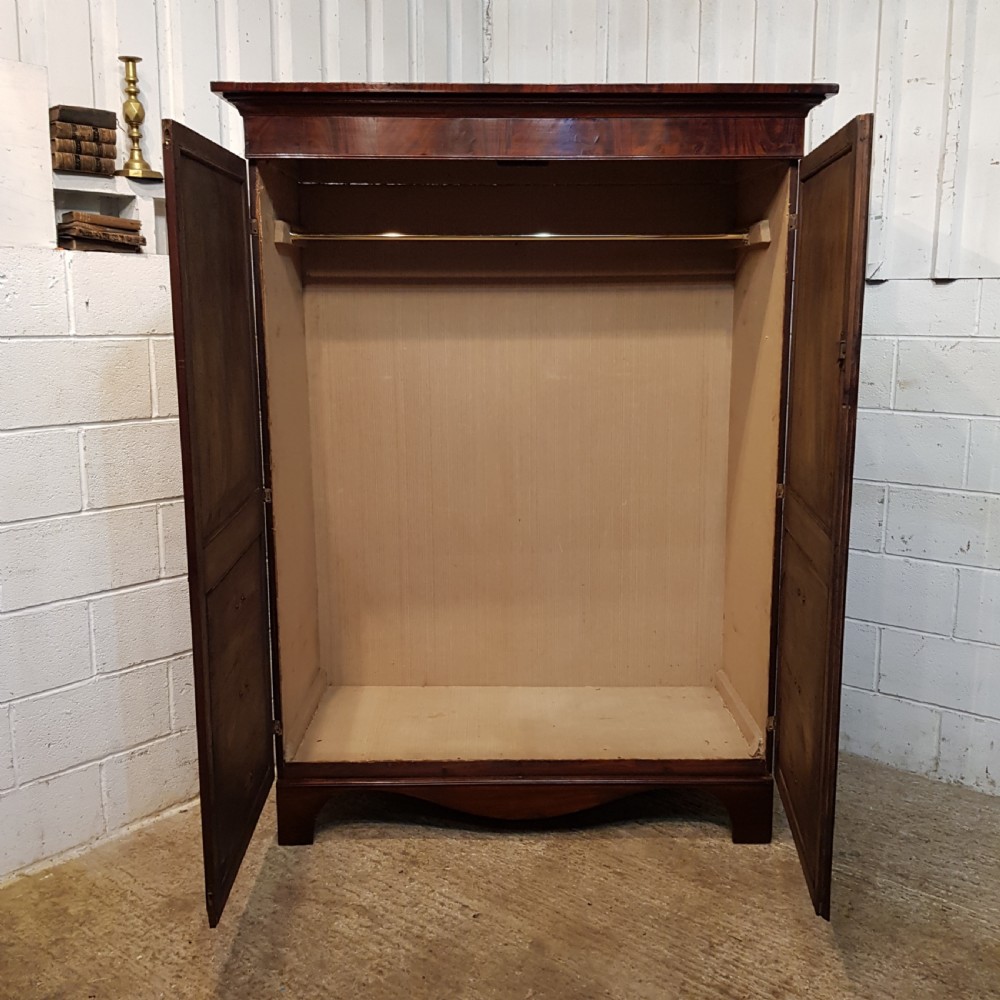 ANTIQUE REGENCY MAHOGANY CAMPAIGN WARDROBE C1820 View III