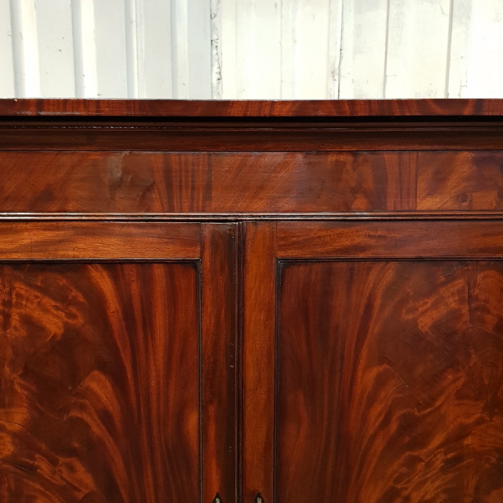 ANTIQUE REGENCY MAHOGANY CAMPAIGN WARDROBE C1820 View V