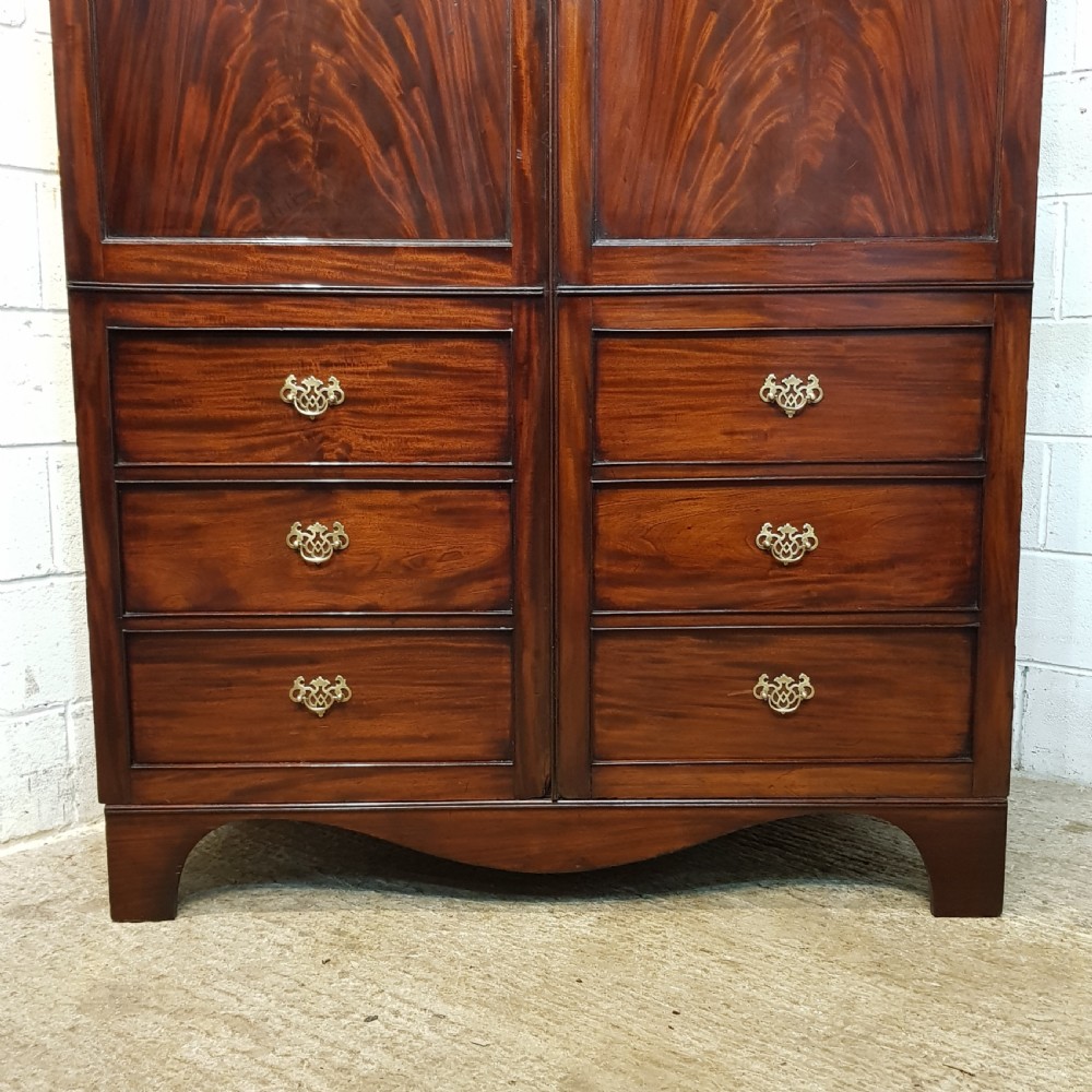 ANTIQUE REGENCY MAHOGANY CAMPAIGN WARDROBE C1820 View VII