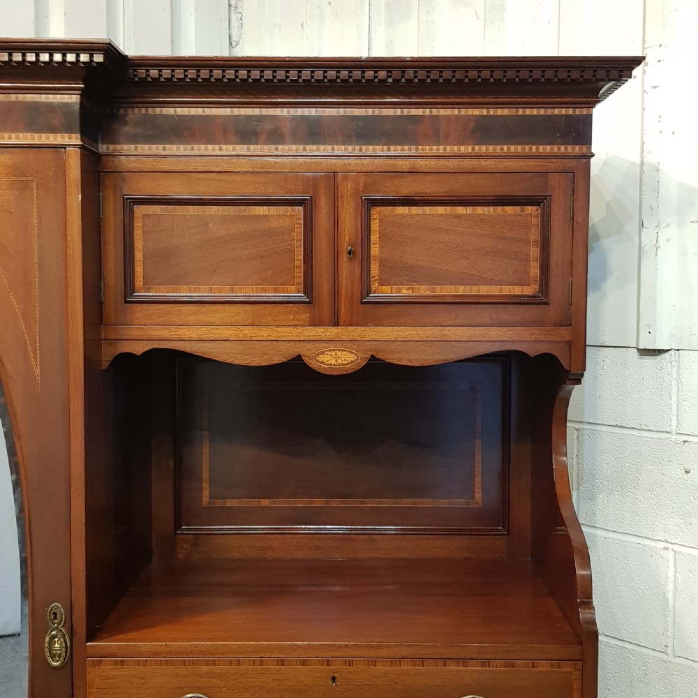ANTIQUE EDWARDIAN MAHOGANY COMBINATION WARDROBE C1900 View VI