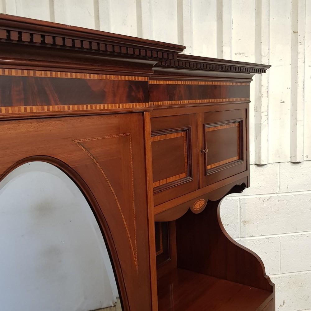 ANTIQUE EDWARDIAN MAHOGANY COMBINATION WARDROBE C1900 View VII