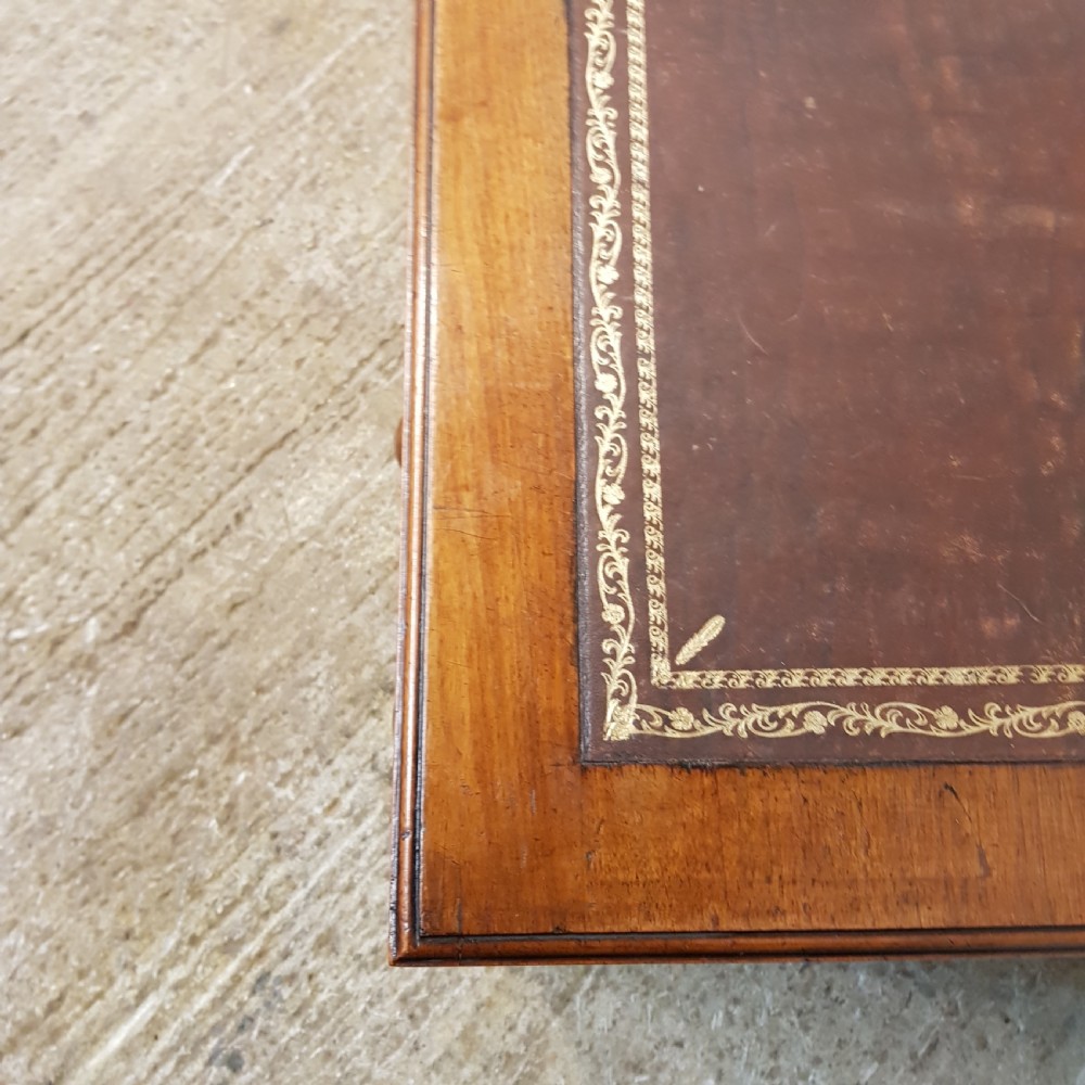 ANTIQUE VICTORIAN MAHOGANY TWIN PEDESTAL DESK C1880 View V